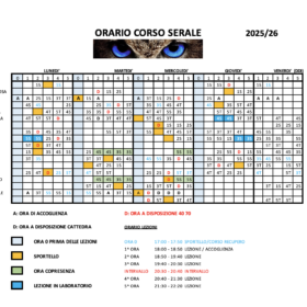 ORARIO 25 - 26
